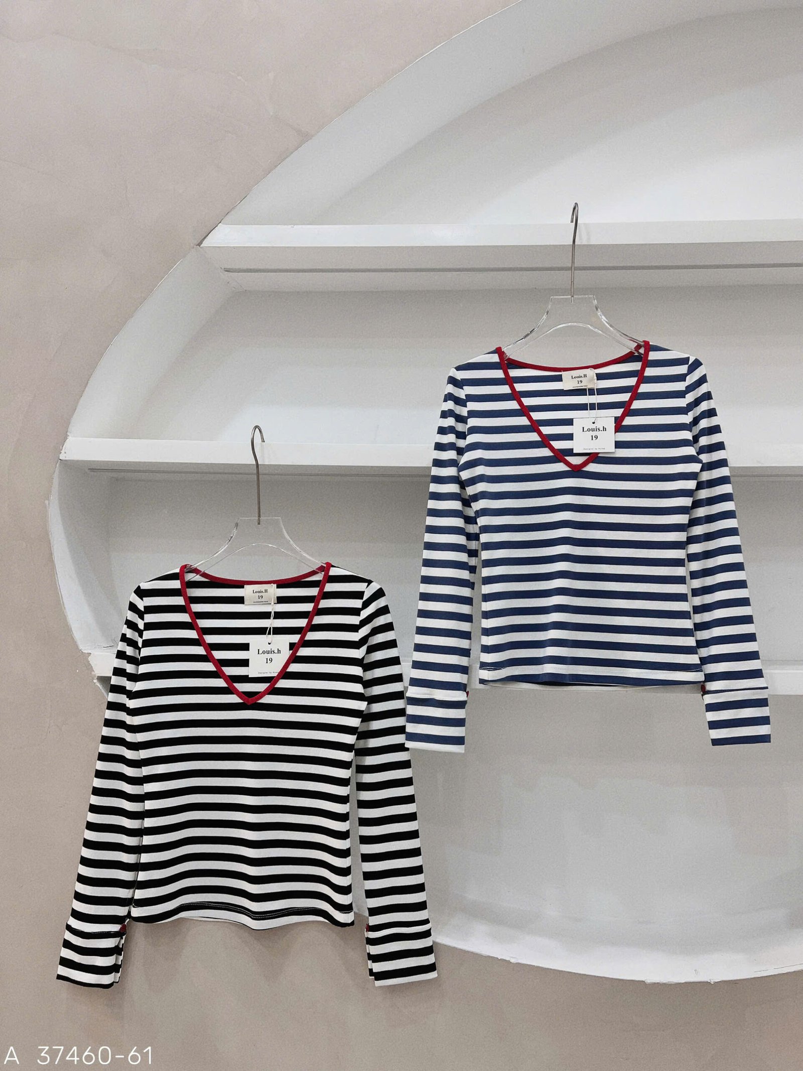 ÁO TD SỌC VIỀN ĐỎ LOUIS.H