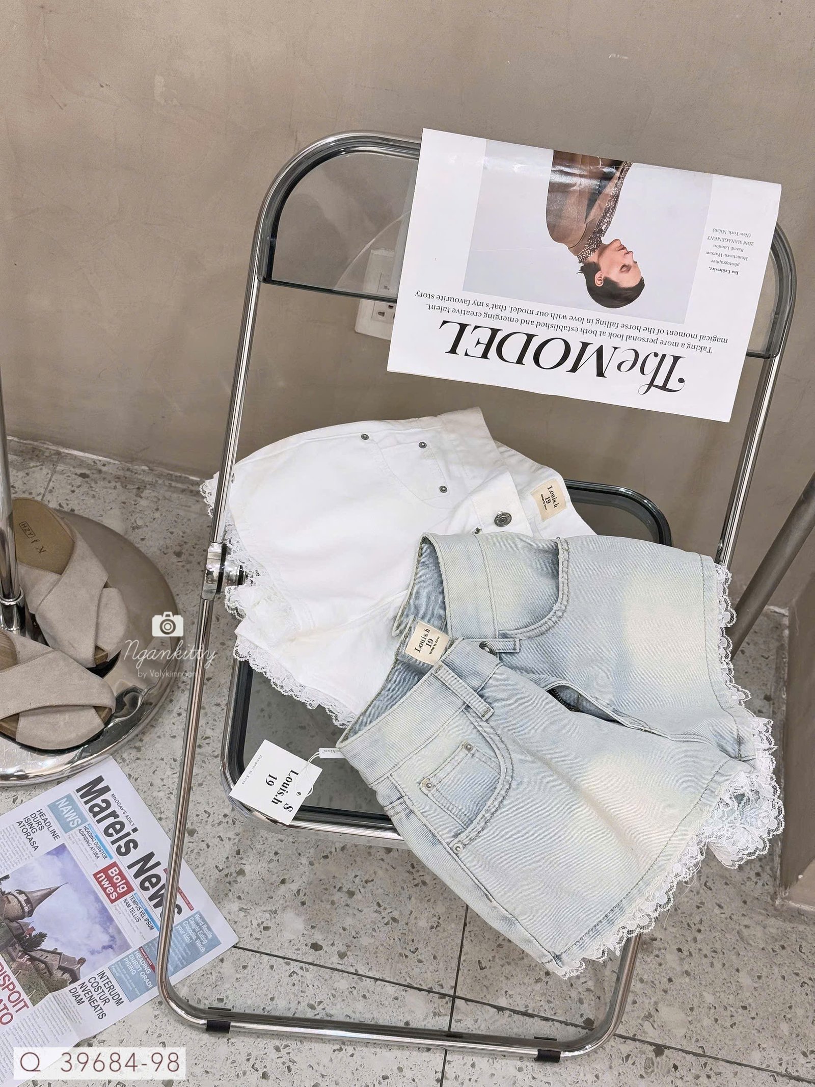 QUẦN SHORT JEAN MIX LAI REN - Hình ảnh 11