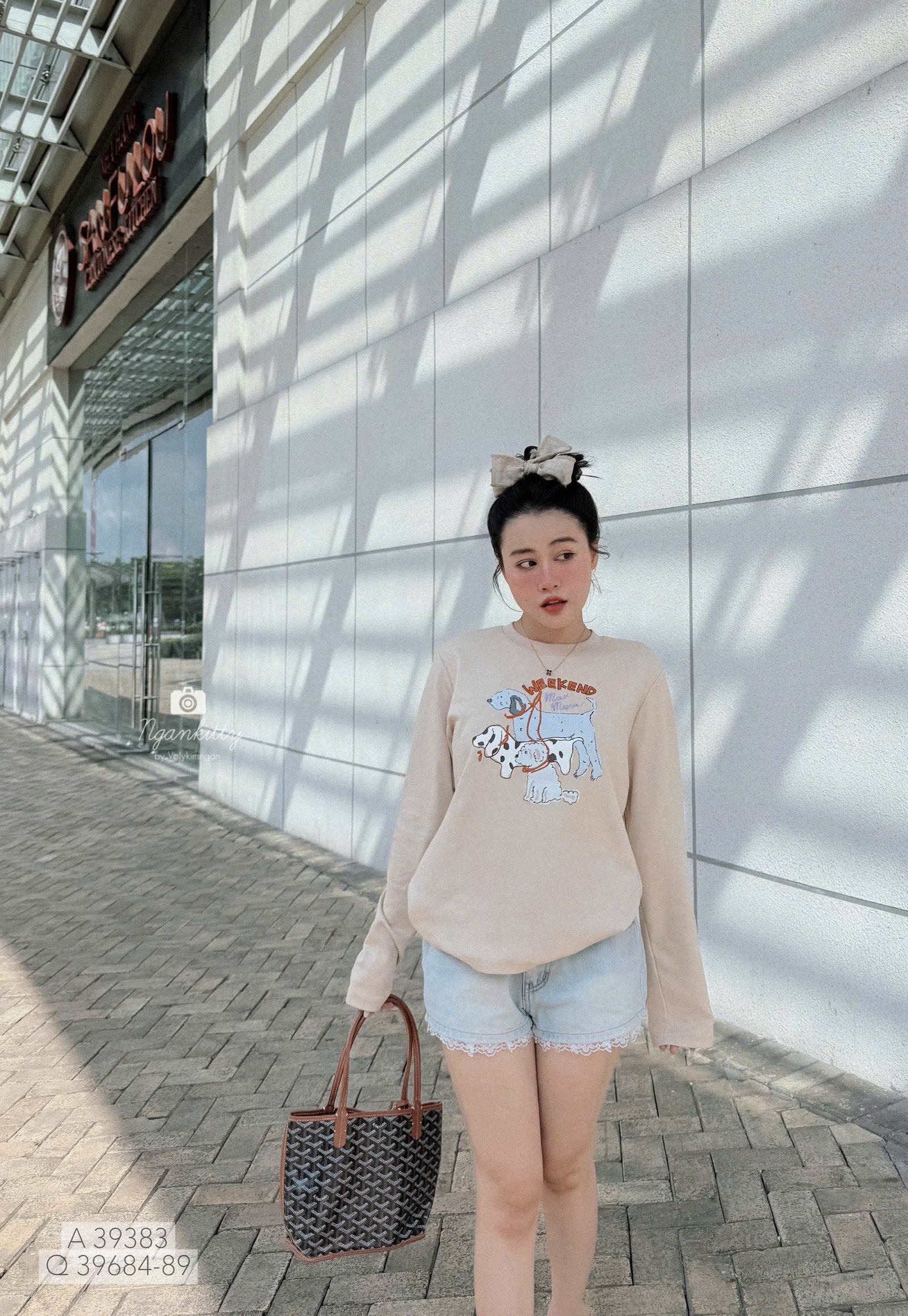 QUẦN SHORT JEAN MIX LAI REN - Hình ảnh 2