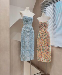 Alternative view of ĐẦM 2S MAXI HOA NHÍ NHÚNG NGỰC