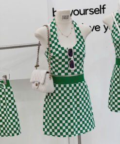 SET ÁO YẾM CARO - VÁY