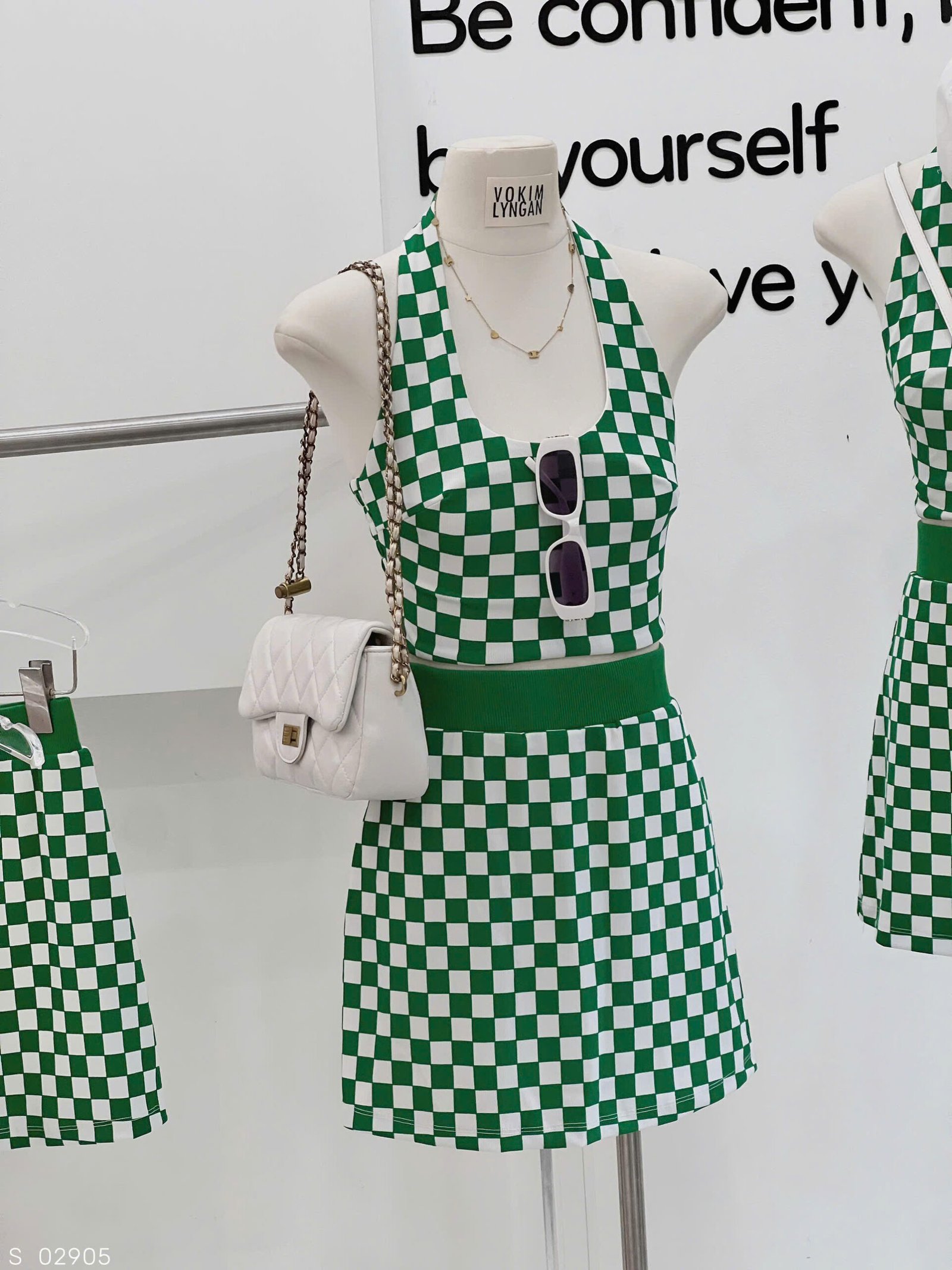 SET ÁO YẾM CARO - VÁY