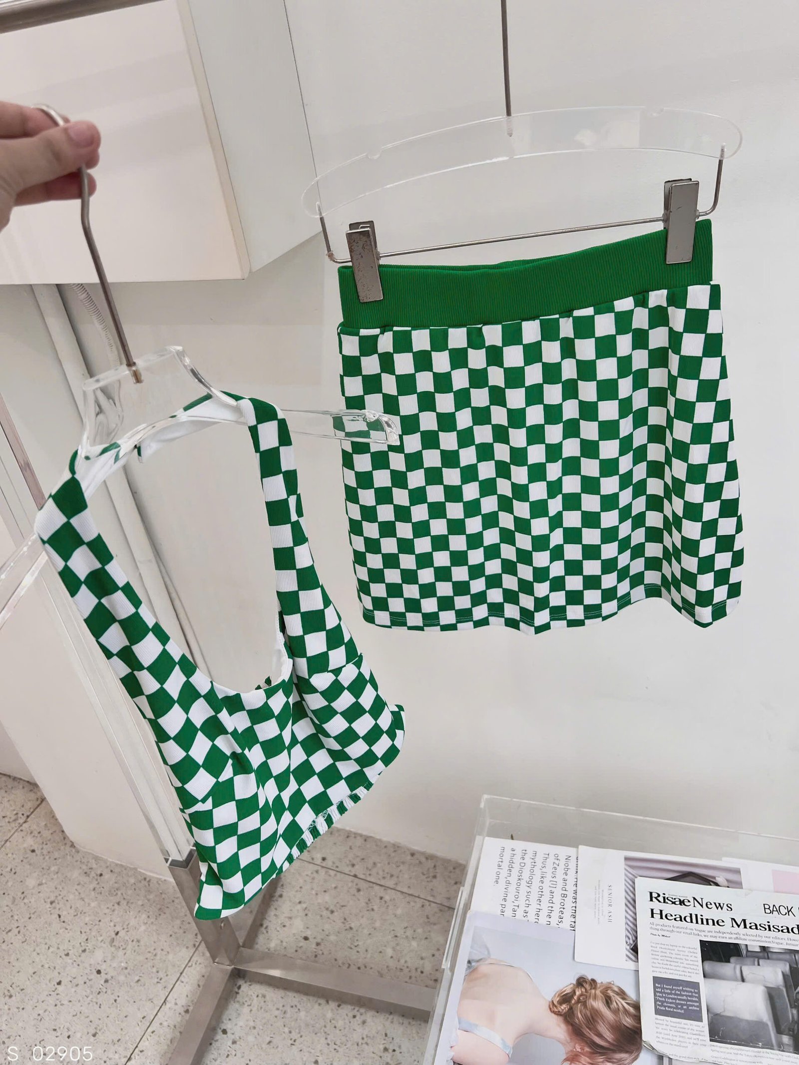 SET ÁO YẾM CARO - VÁY - Hình ảnh 4