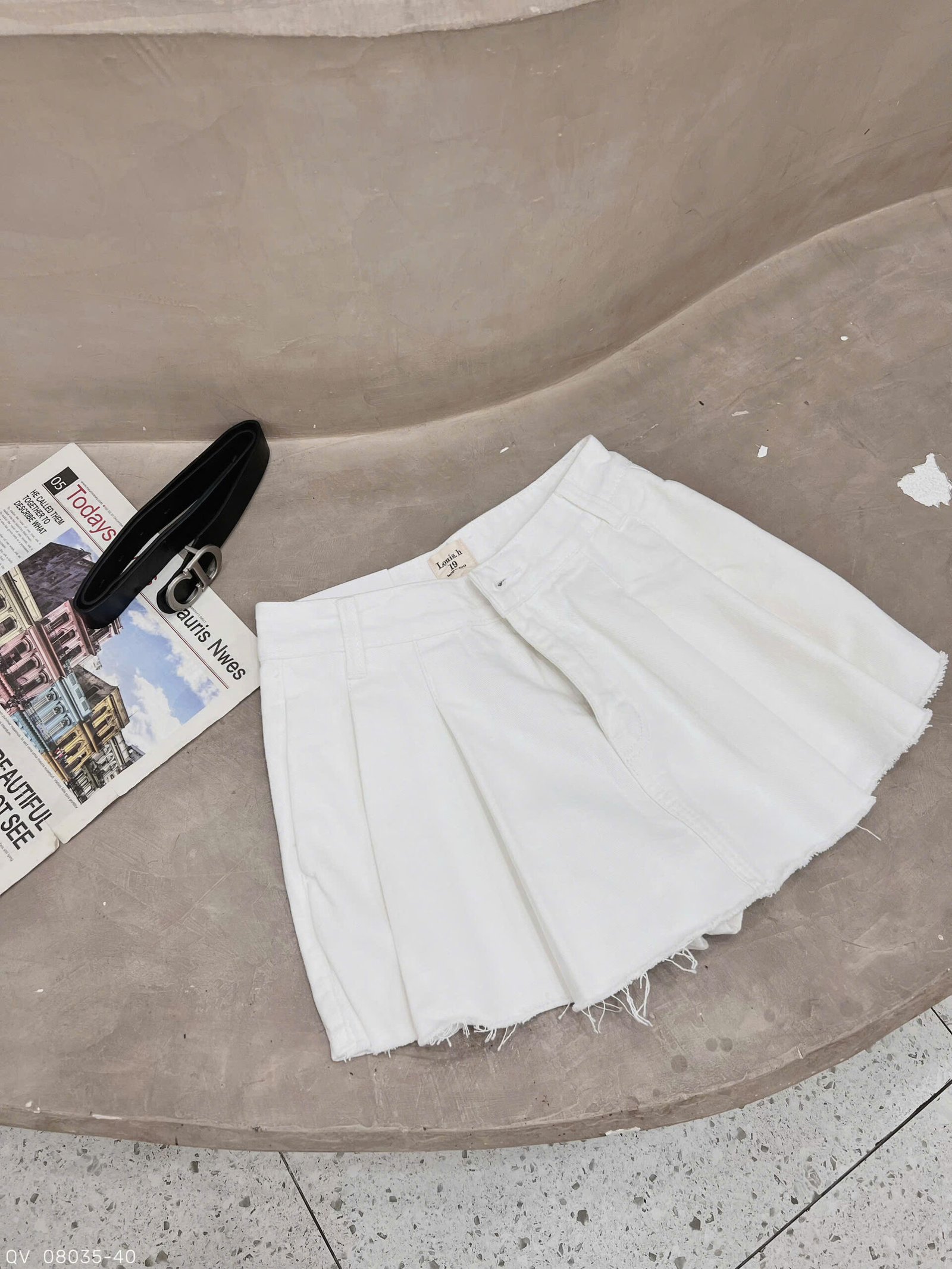 QUẦN VÁY JEAN XẾP LI + BELT CD - Hình ảnh 13