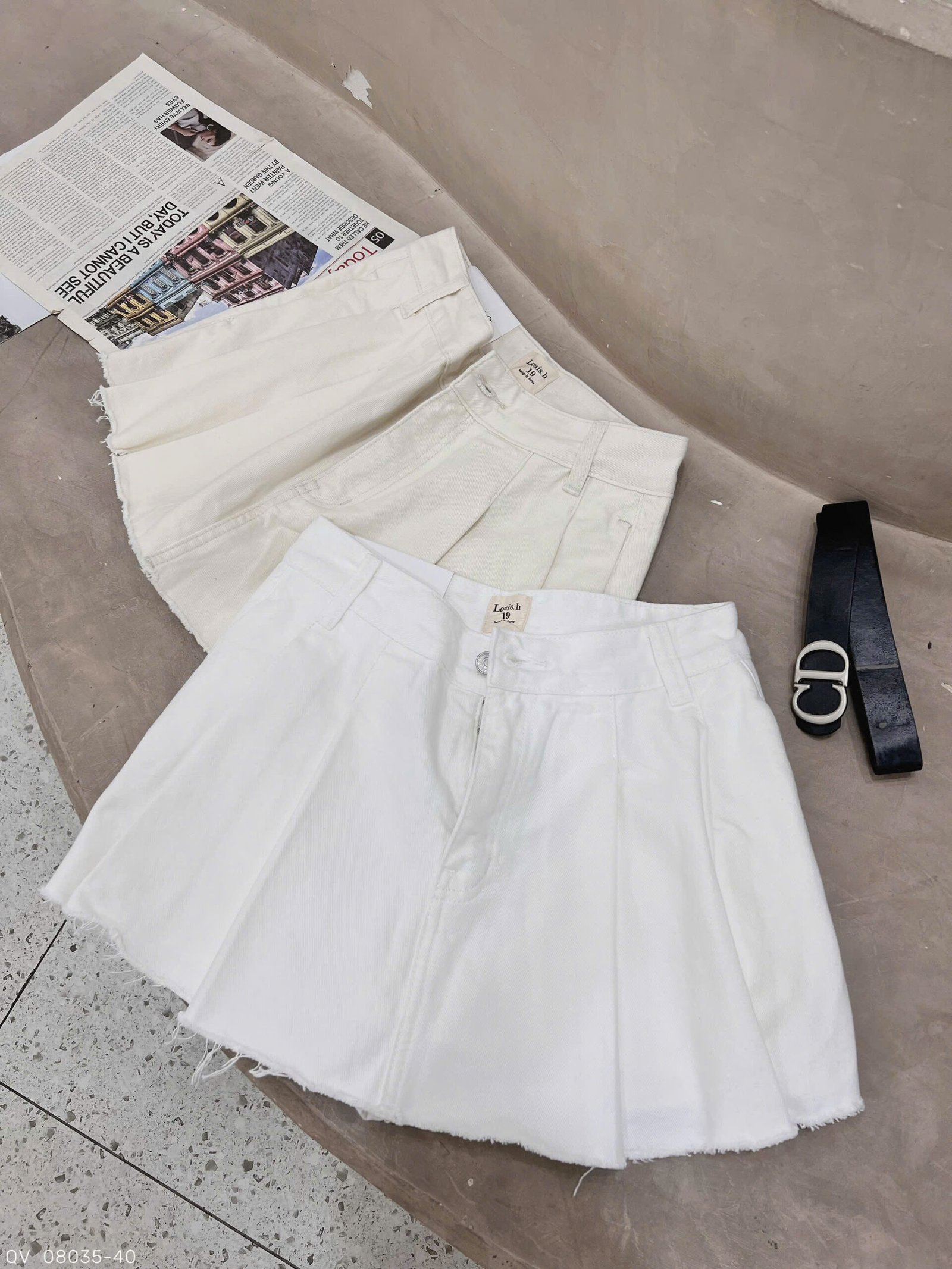 QUẦN VÁY JEAN XẾP LI + BELT CD - Hình ảnh 11