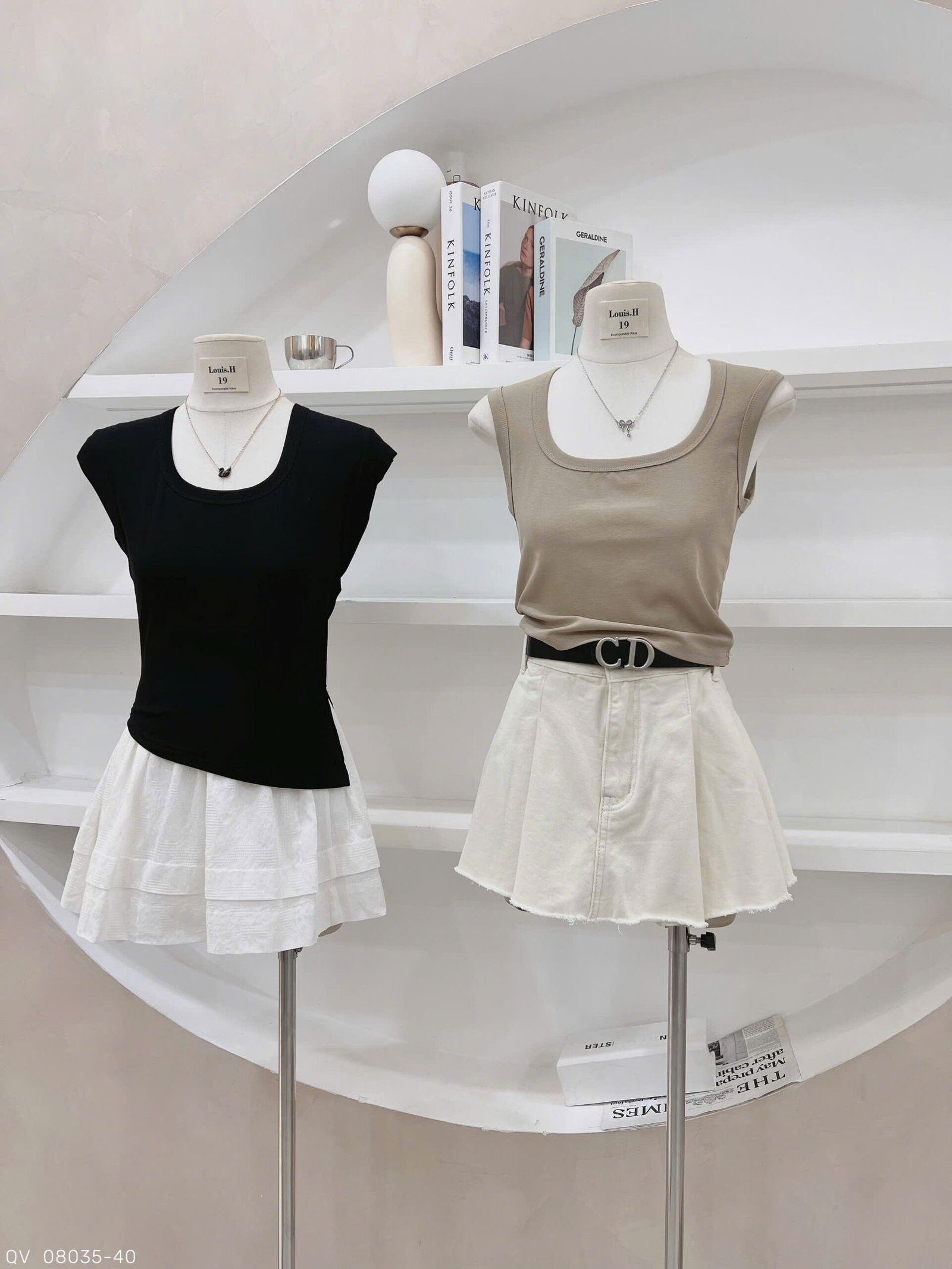 QUẦN VÁY JEAN XẾP LI + BELT CD - Hình ảnh 8