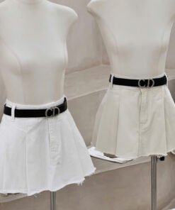 QUẦN VÁY JEAN XẾP LI + BELT CD