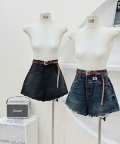 QUẦN SHORT JEAN RÁCH TƯA + BELT