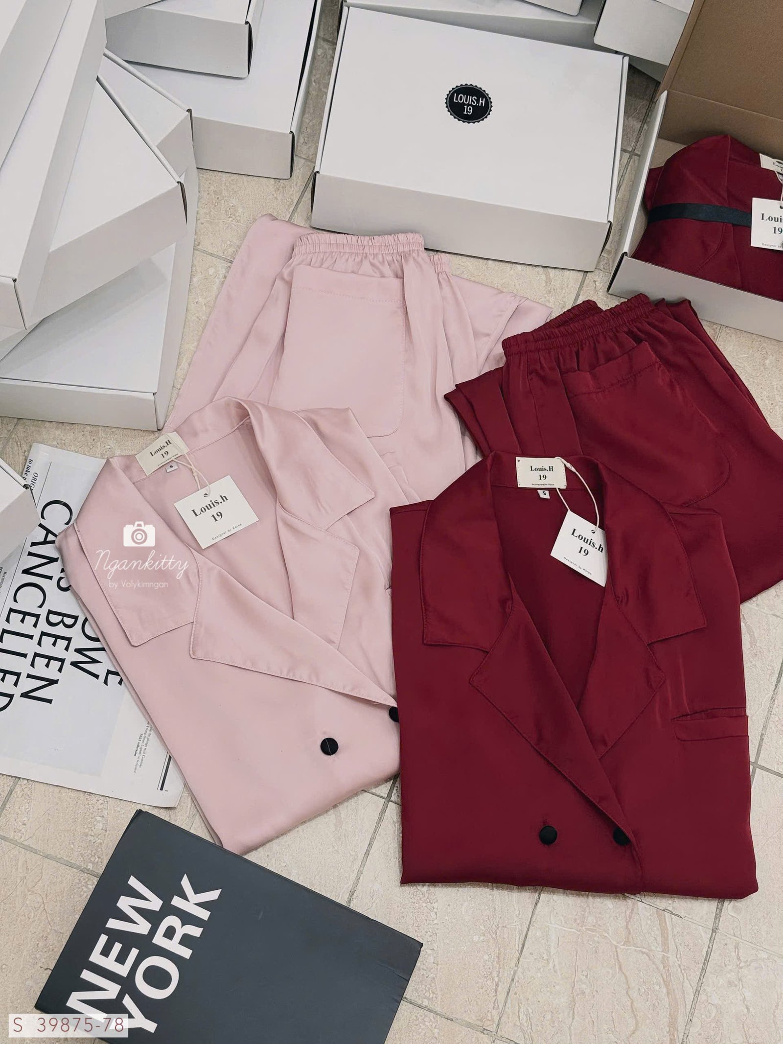 SET PIJAMA TRƠN CỔ VEST - Hình ảnh 12