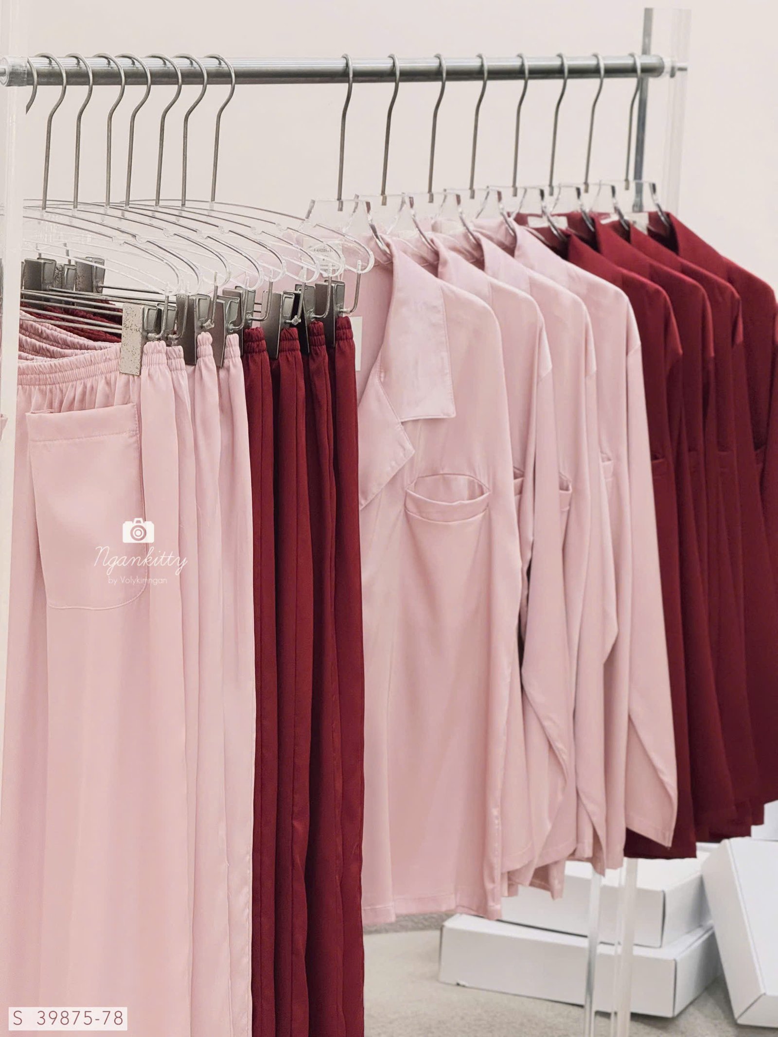 SET PIJAMA TRƠN CỔ VEST - Hình ảnh 3