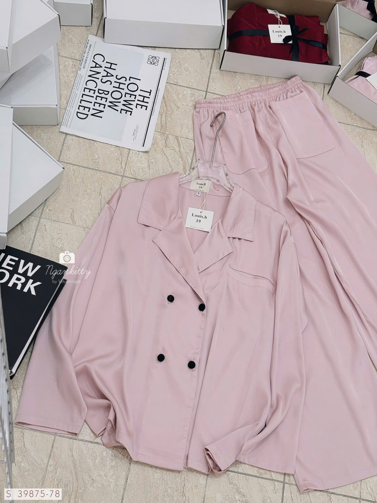 SET PIJAMA TRƠN CỔ VEST - Hình ảnh 23