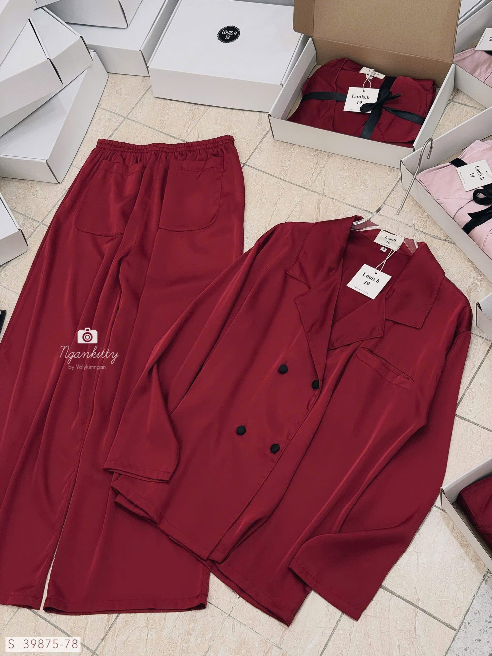 SET PIJAMA TRƠN CỔ VEST - Hình ảnh 17