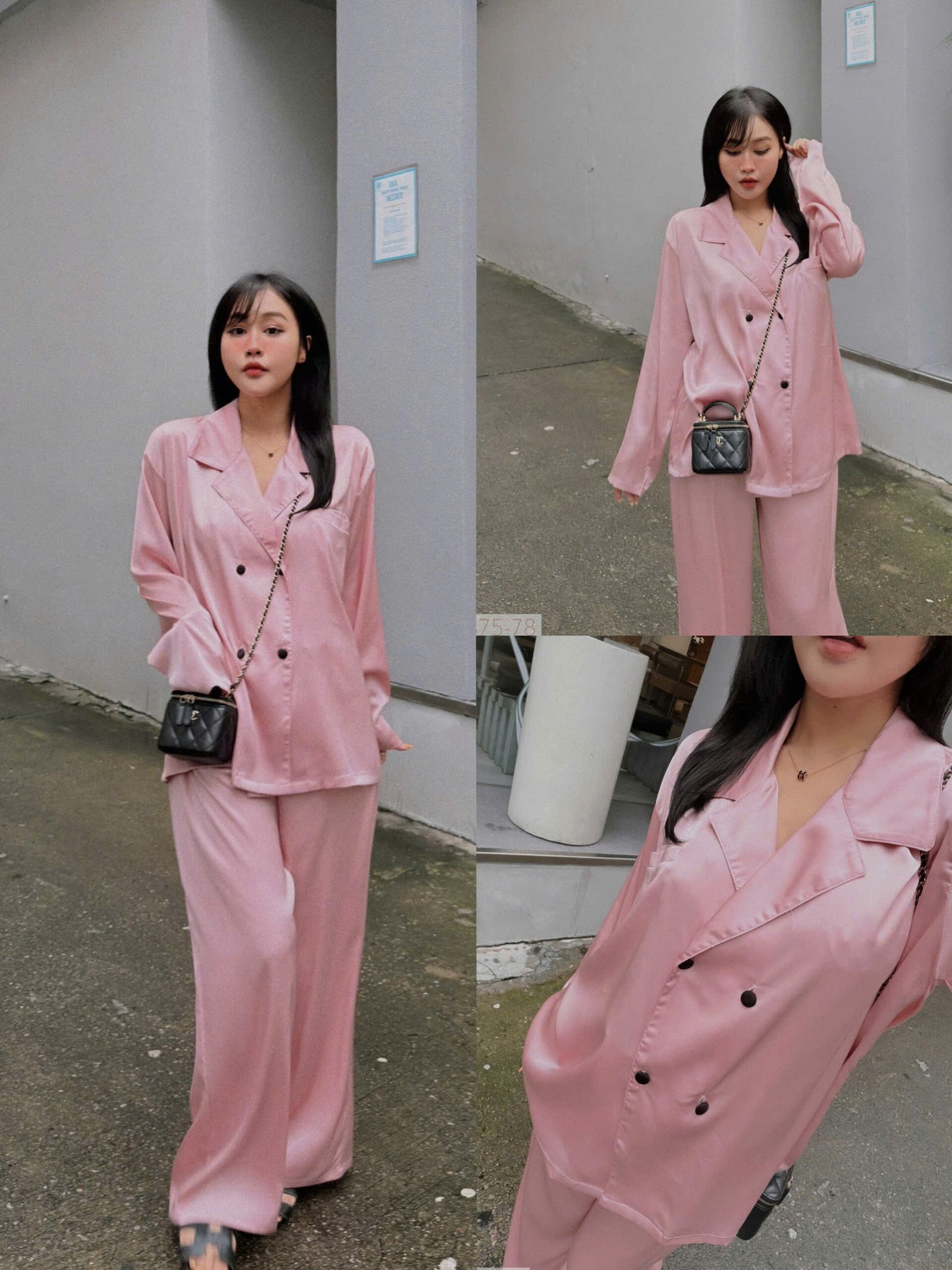 SET PIJAMA TRƠN CỔ VEST