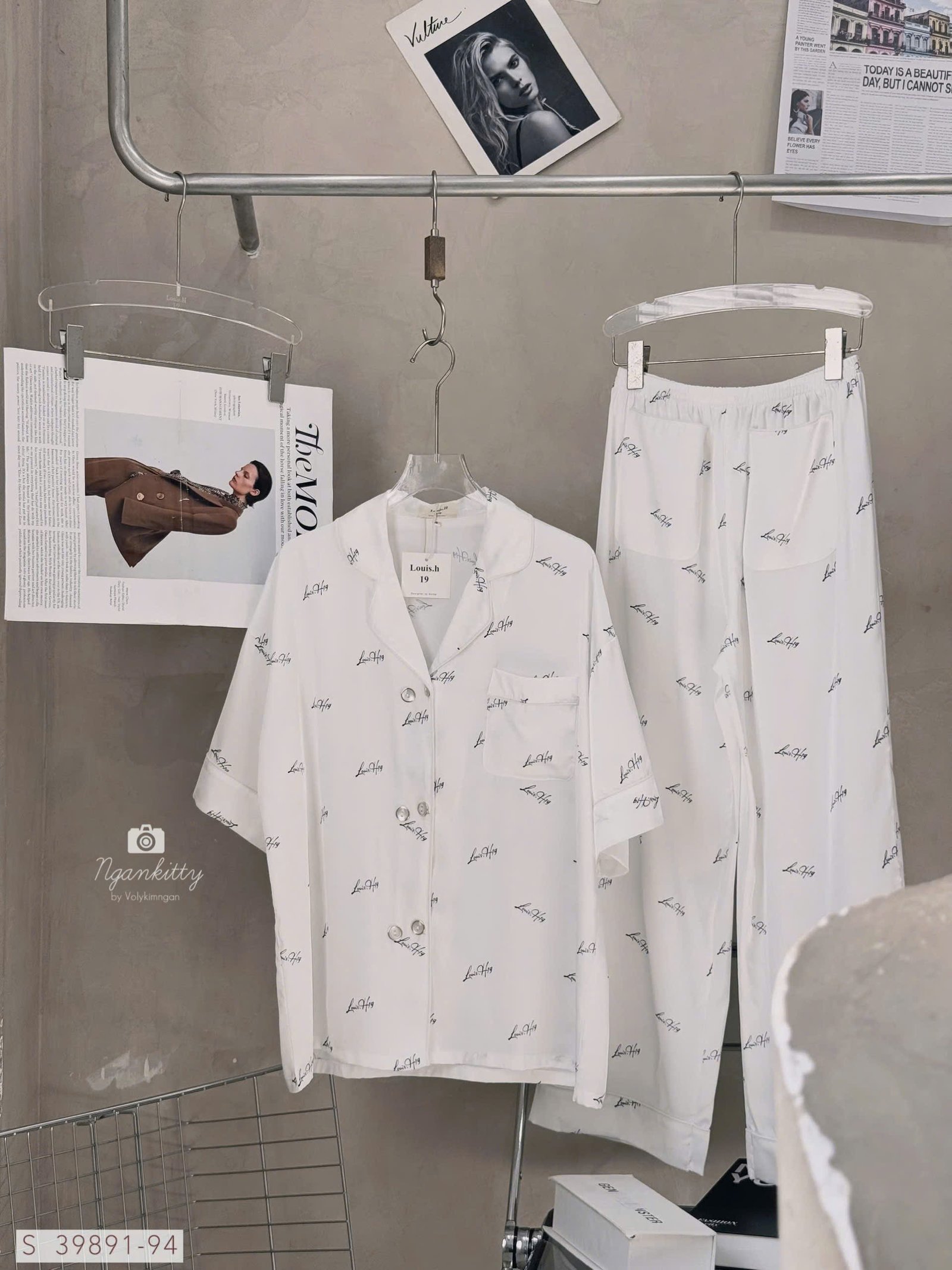 SET PIJAMA CỔ VEST CHỮ LOUISH19 - Hình ảnh 6