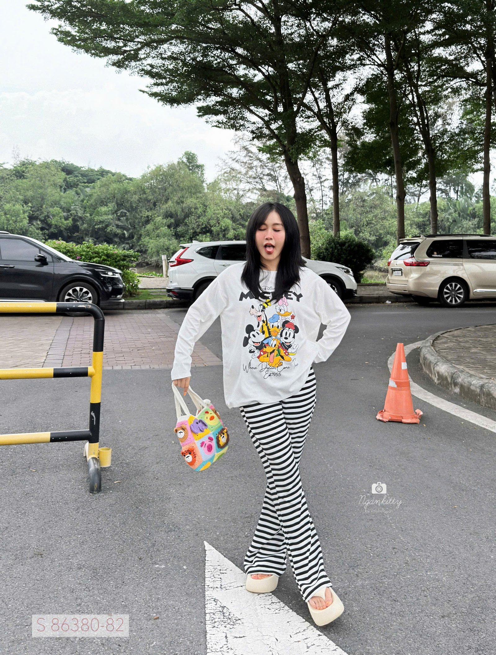 SET MICKEY TD QUẦN LOE SỌC