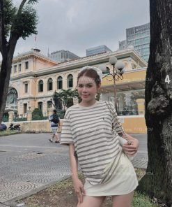 ÁO THUN SỌC NHÍ YSL