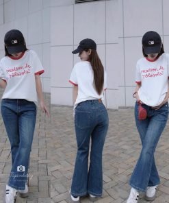 QUẦN JEAN SUÔNG LOE TRƠN WGWE