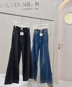 Alternative view of QUẦN JEAN ỐNG RỘNG PHỐI LAI