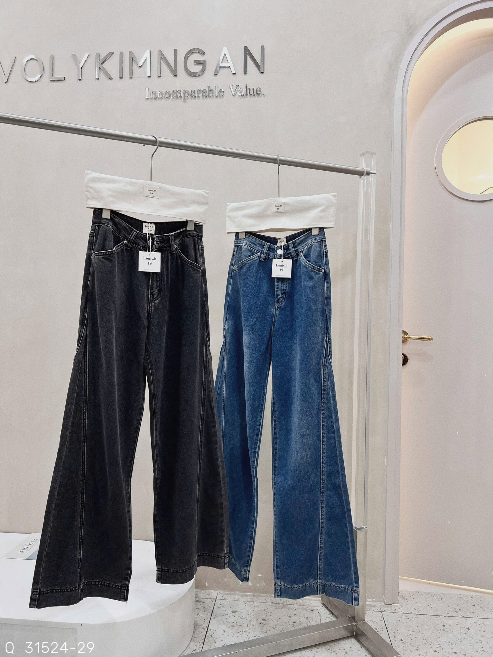 QUẦN JEAN ỐNG RỘNG PHỐI LAI - Hình ảnh 2