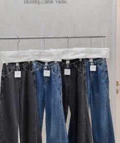 QUẦN JEAN ỐNG RỘNG PHỐI LAI