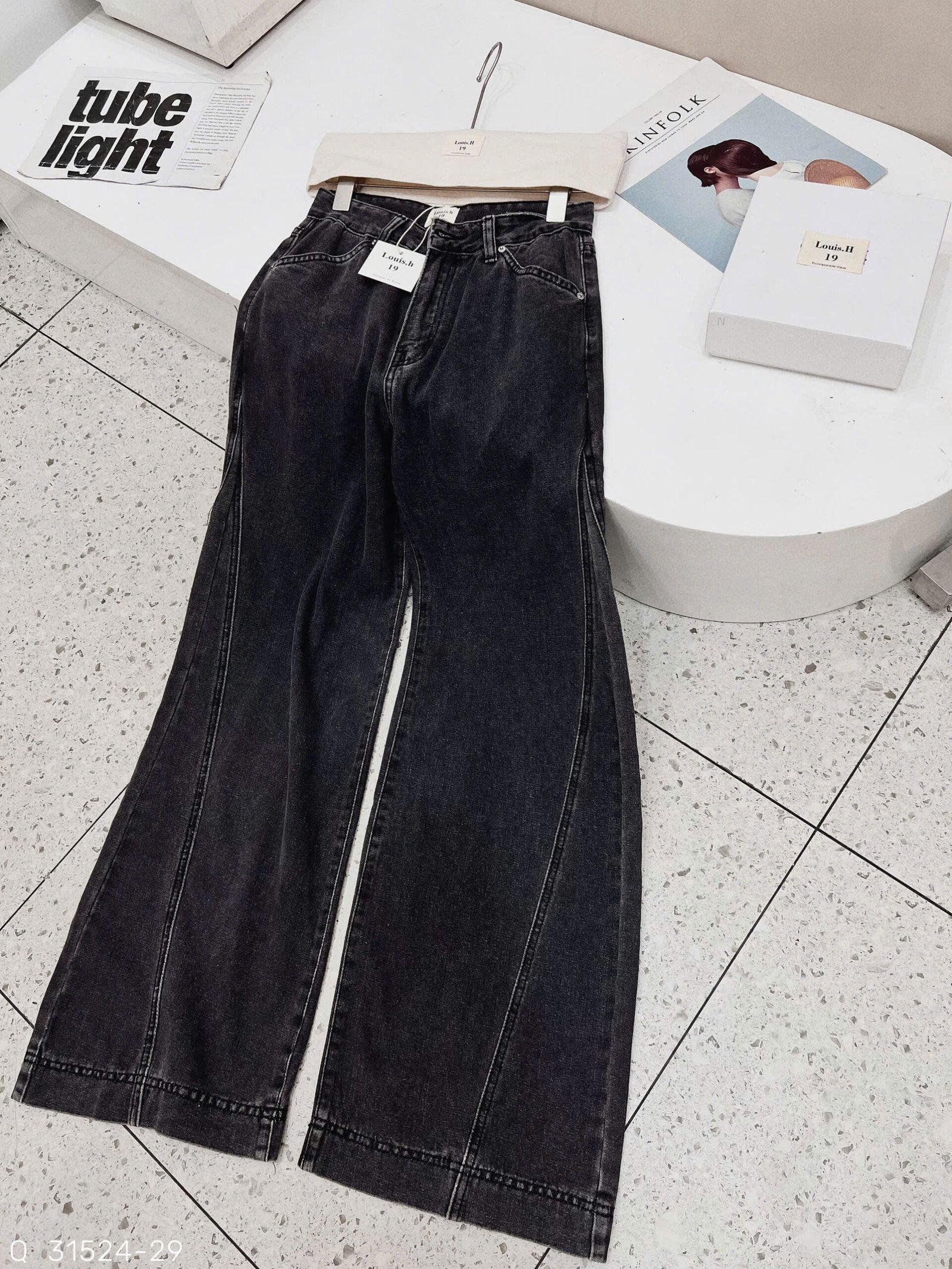 QUẦN JEAN ỐNG RỘNG PHỐI LAI - Hình ảnh 8