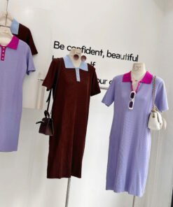 Alternative view of VÁY POLO CỔ PHỐI MÀU LOUIS.H