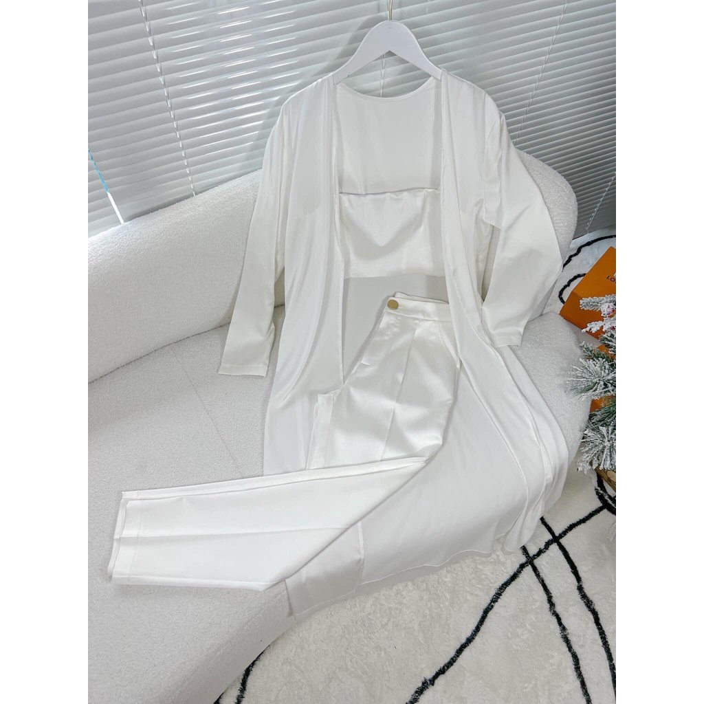 SET LỤA DÂY KÈM KHOÁC - Hình ảnh 4