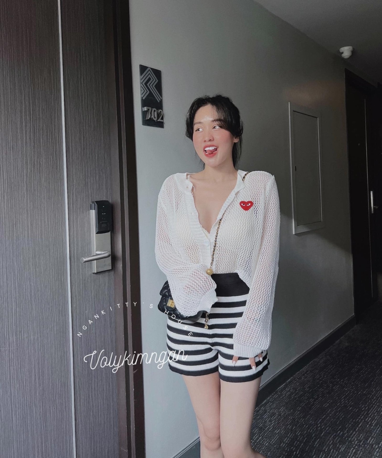 ÁO CADIGAN ĐỤC LỖ TIM - Hình ảnh 2