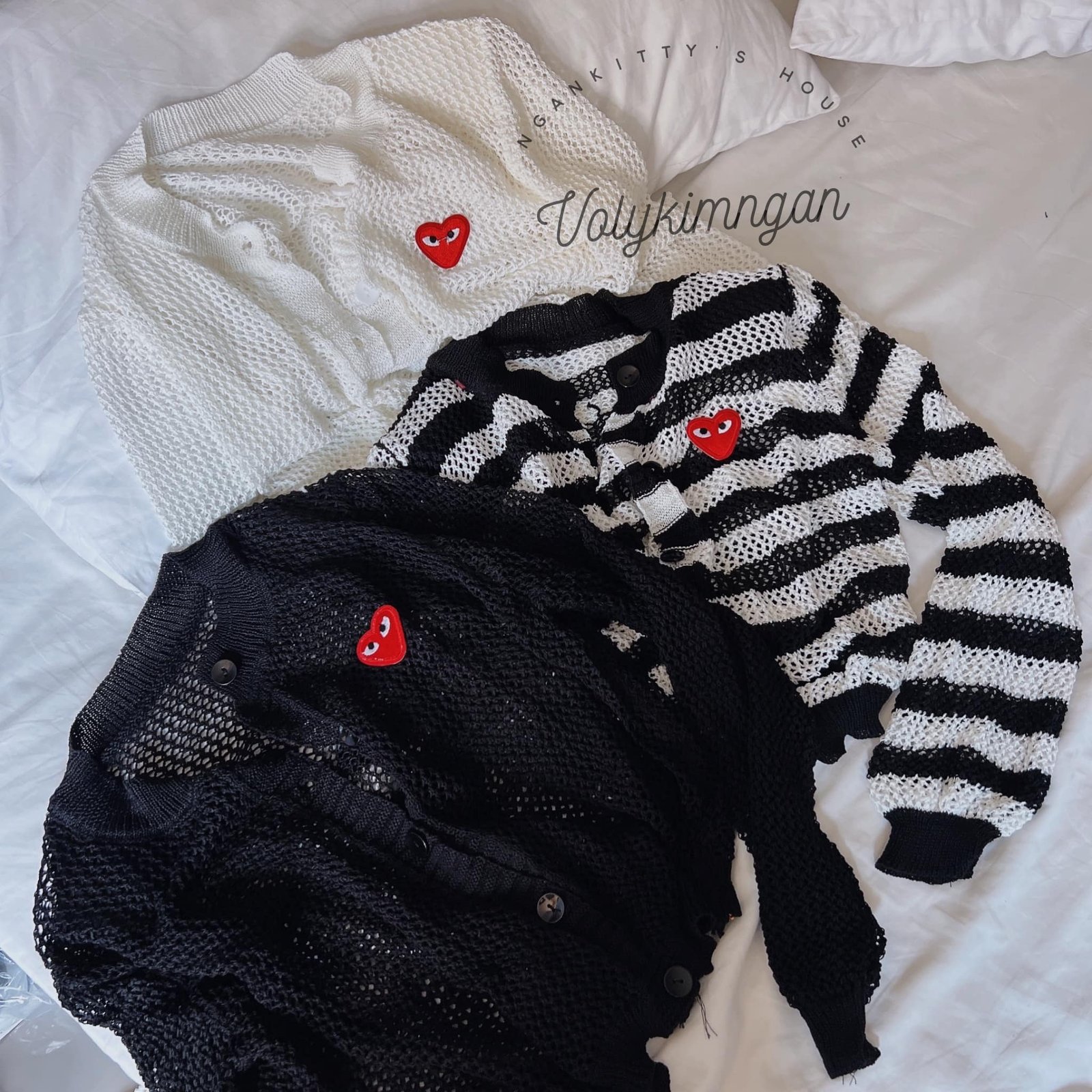 ÁO CADIGAN ĐỤC LỖ TIM - Hình ảnh 8