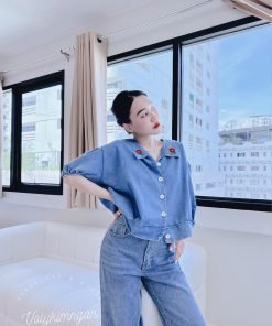 Alternative view of ÁO DENIM TAY BỒNG NƠ