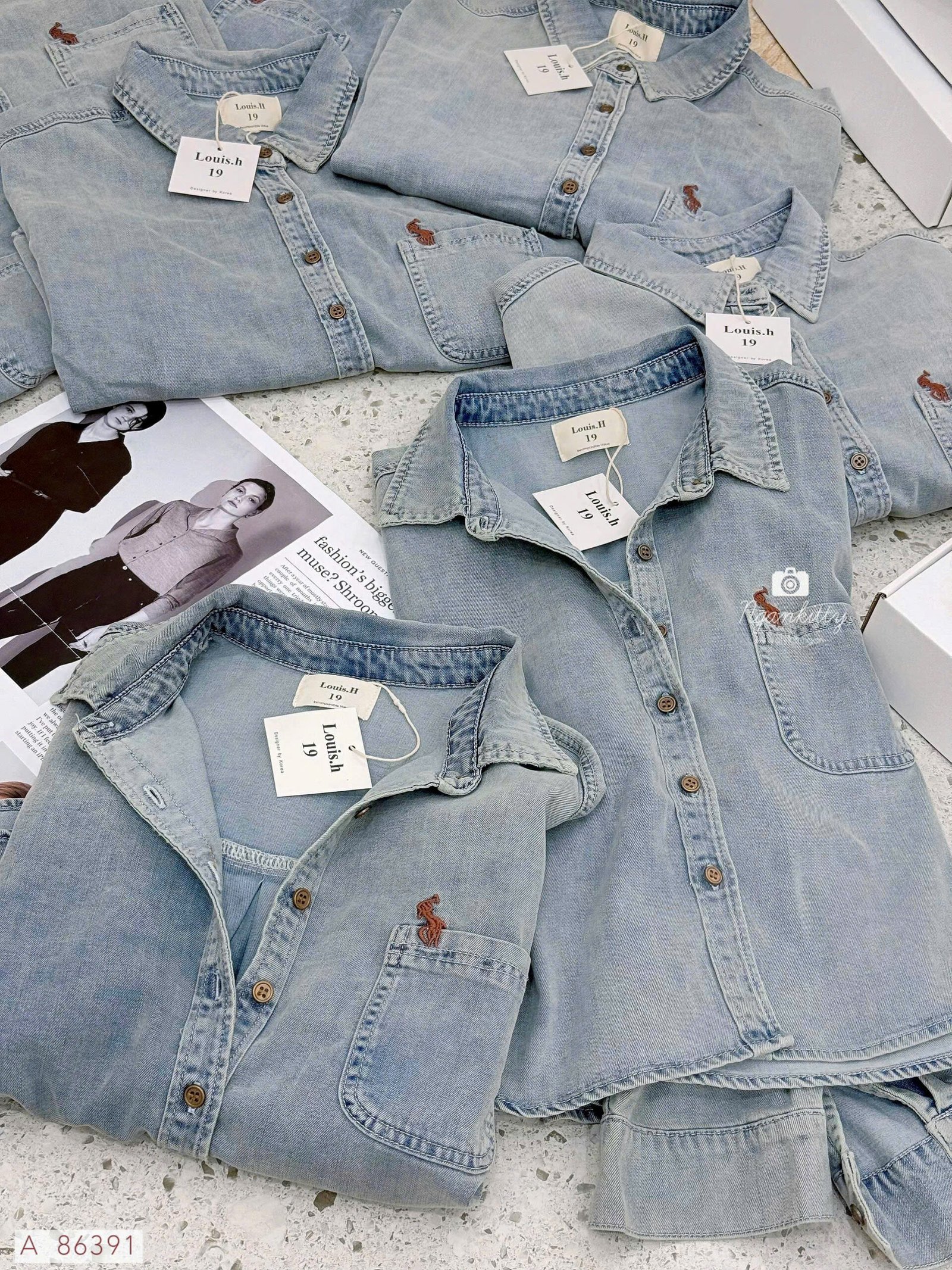 ÁO SƠMI DENIM LOGO POLO - Hình ảnh 12