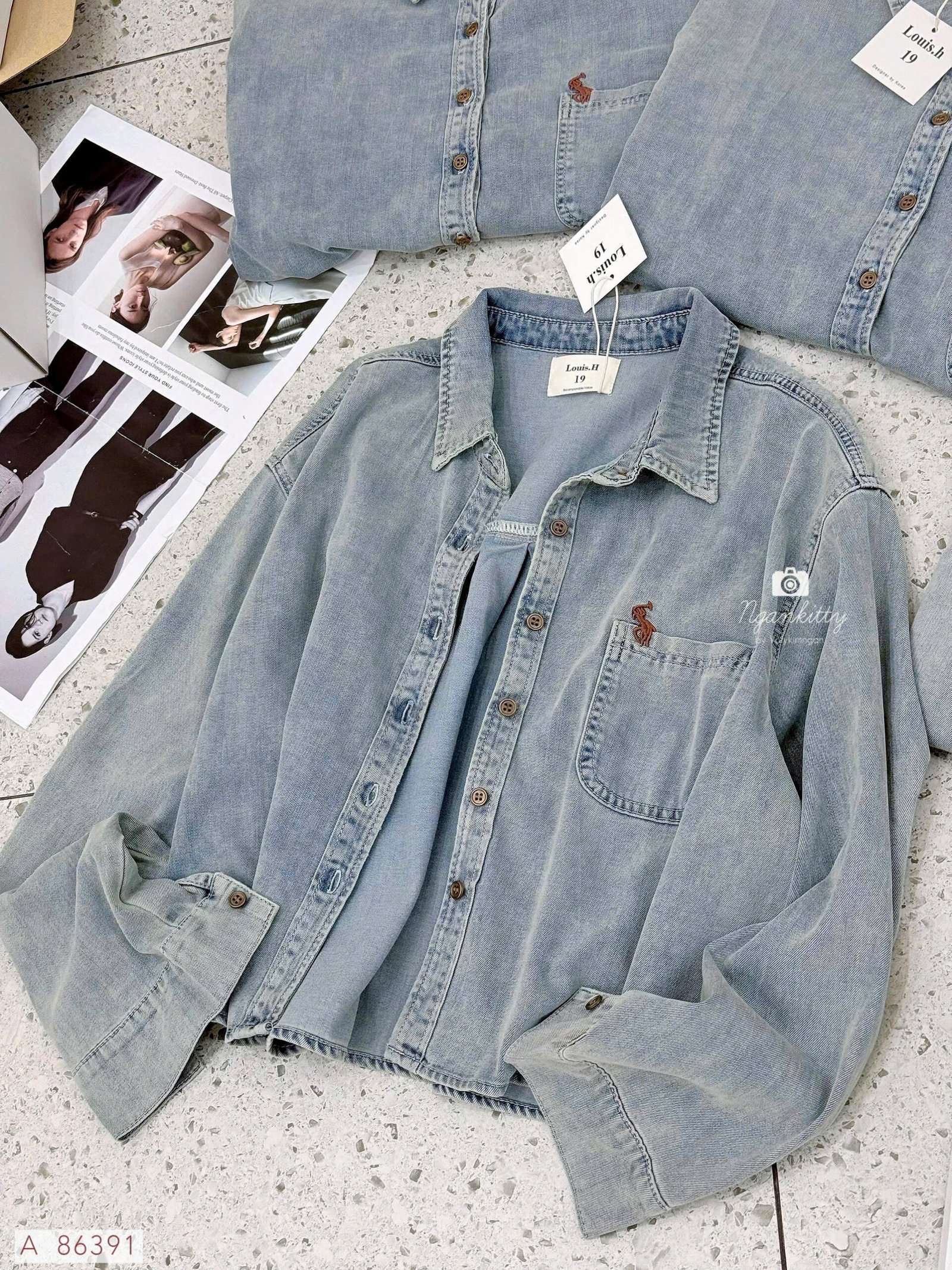 ÁO SƠMI DENIM LOGO POLO - Hình ảnh 8