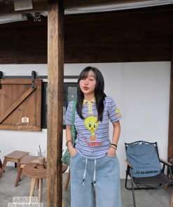 ÁO POLO BABYTEE GÀ TWEETY SỌC