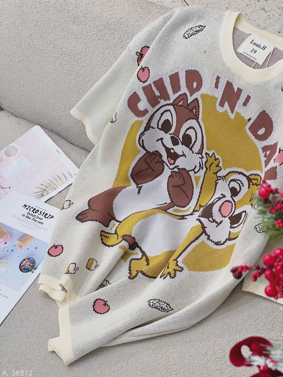 ÁO MONTEGI SÓC CHIP KEM LOUIS.H - Hình ảnh 3