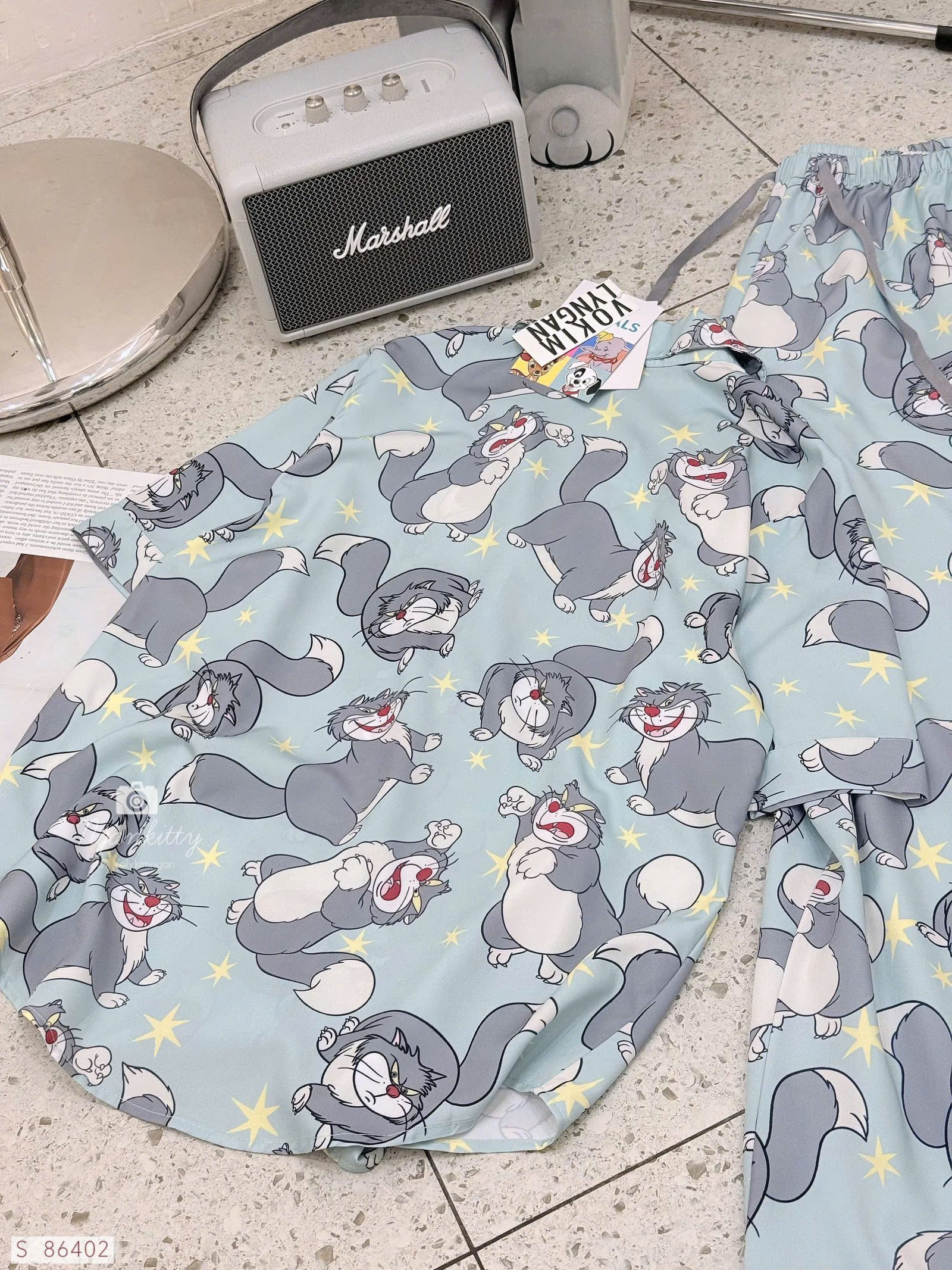 SET PIJAMA MÈO XÁM - Hình ảnh 5