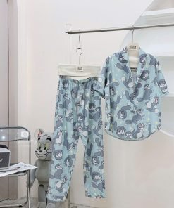 SET PIJAMA MÈO XÁM