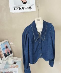 ÁO DENIM TAY BỒNG