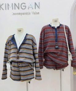 SET SHORT ÁO TD CỔ TRỤ SỌC