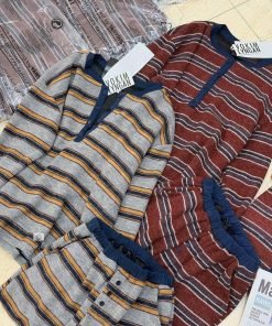 Alternative view of SET SHORT ÁO TD CỔ TRỤ SỌC