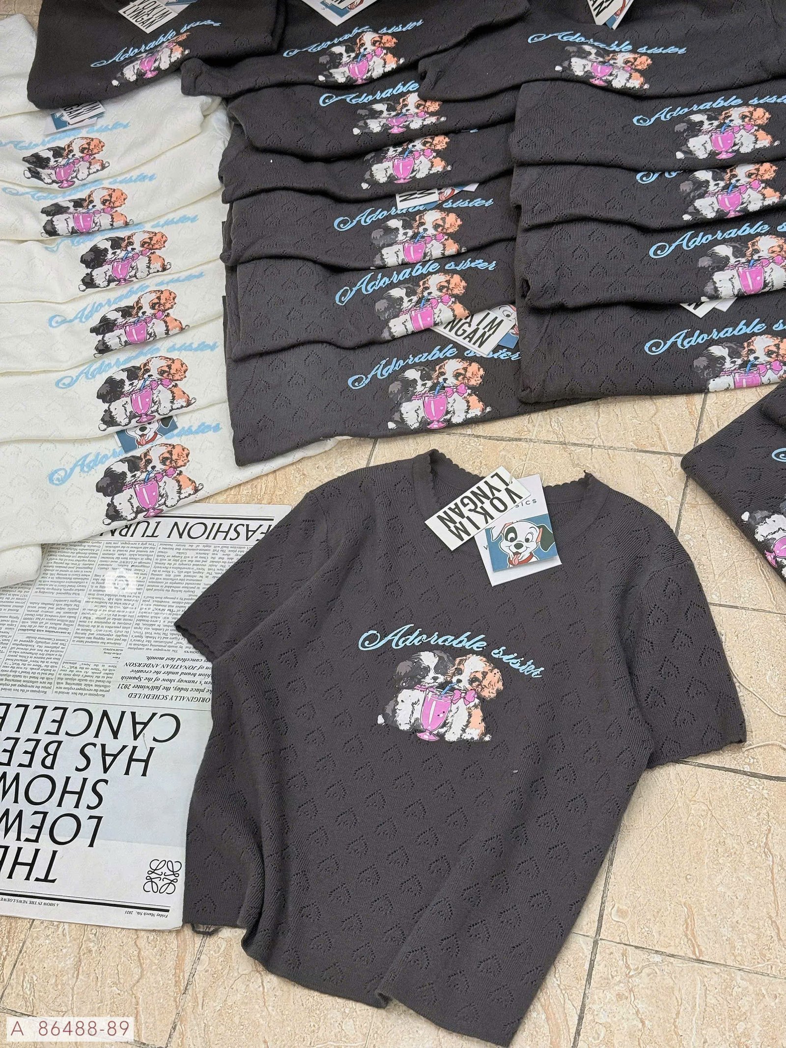 ÁO CROP CHÓ ADORABLE SISTER - Hình ảnh 9