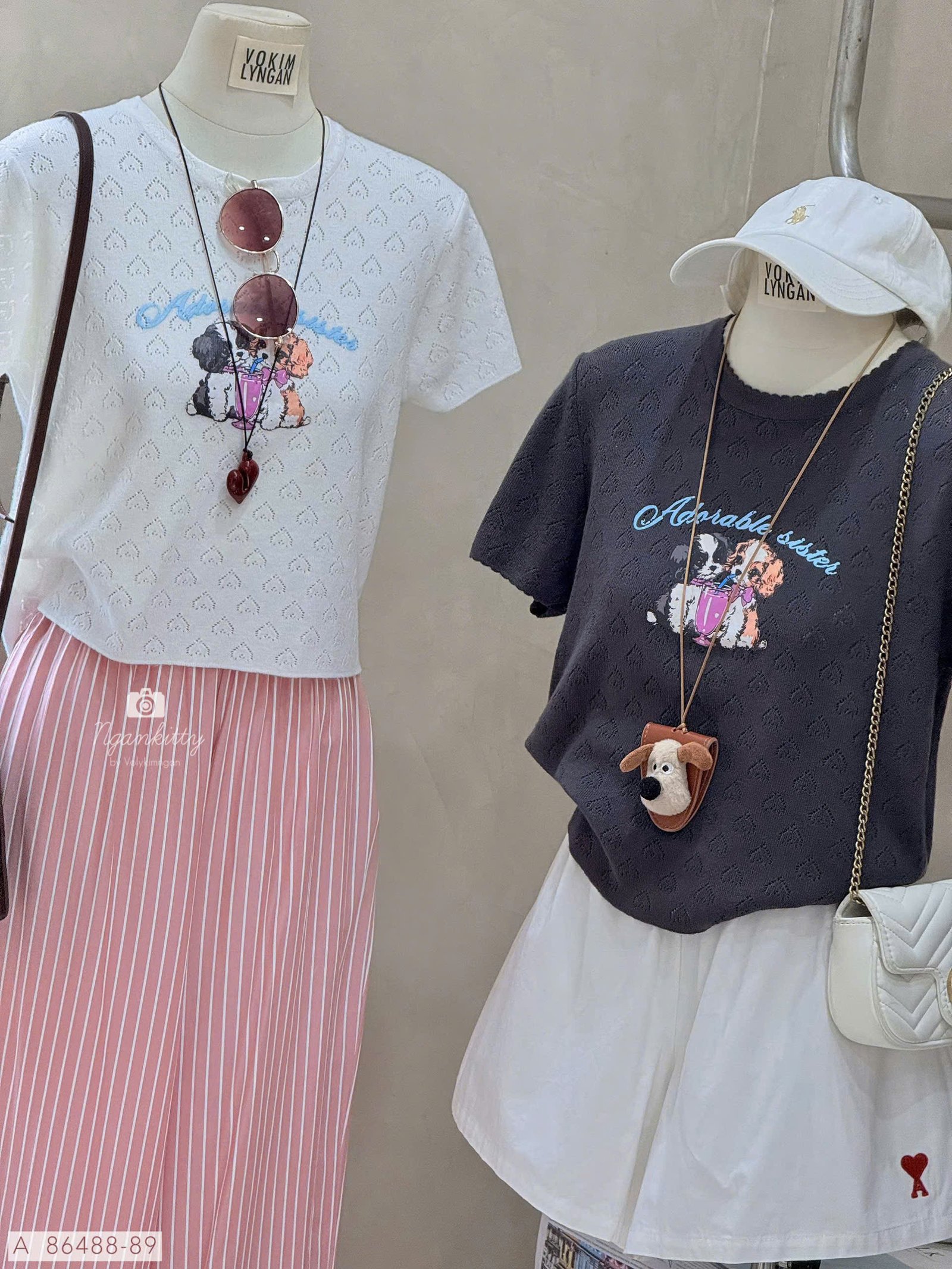 ÁO CROP CHÓ ADORABLE SISTER - Hình ảnh 8