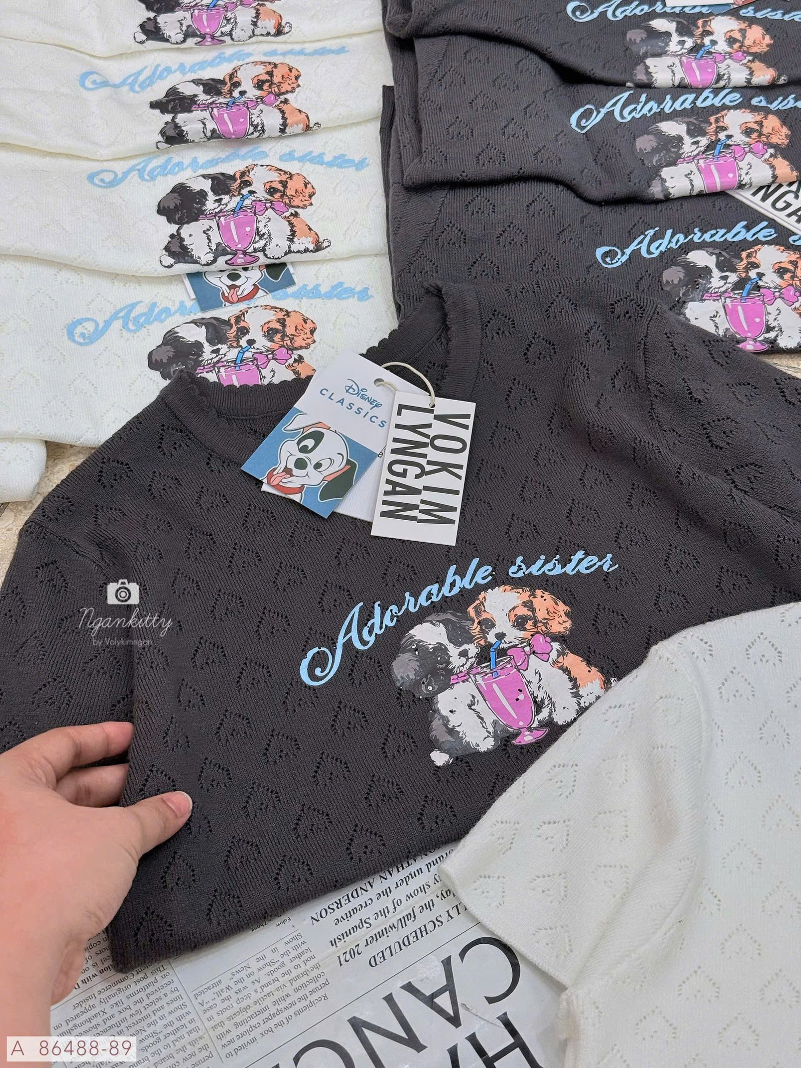 ÁO CROP CHÓ ADORABLE SISTER - Hình ảnh 6