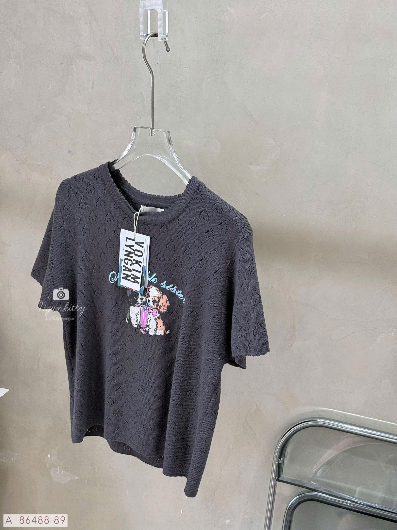 ÁO CROP CHÓ ADORABLE SISTER - Hình ảnh 4