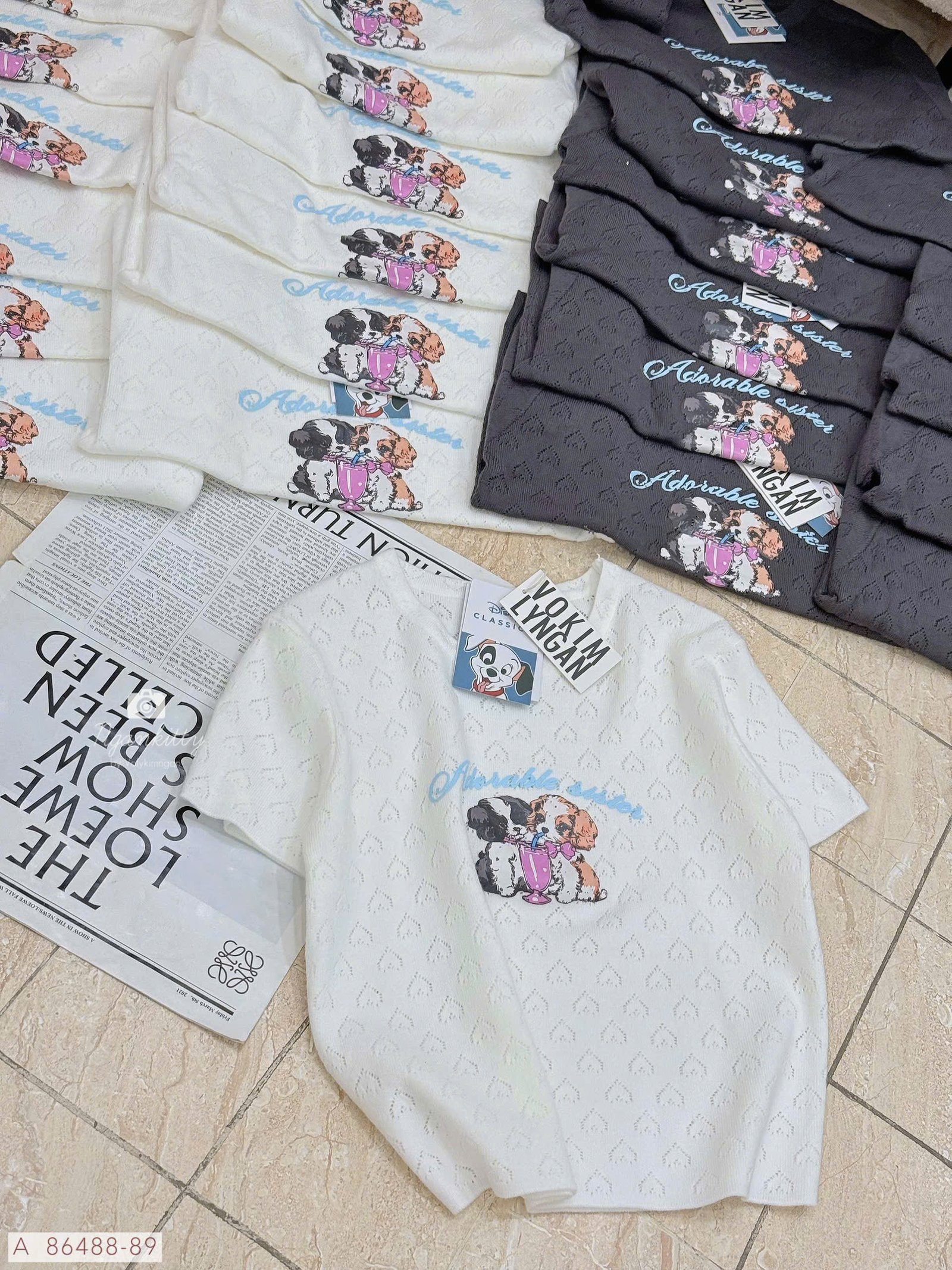 ÁO CROP CHÓ ADORABLE SISTER - Hình ảnh 5