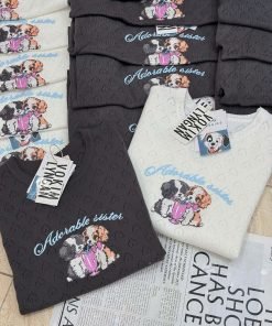 ÁO CROP CHÓ ADORABLE SISTER