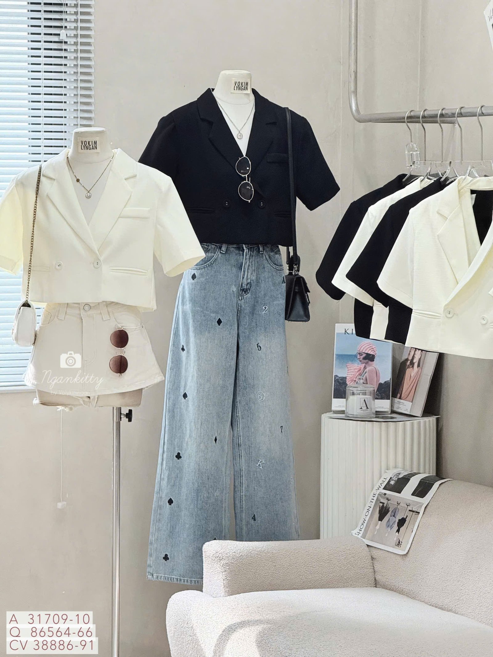 ÁO VEST KHOÉT LƯNG CROP LOUIS.H - Hình ảnh 3