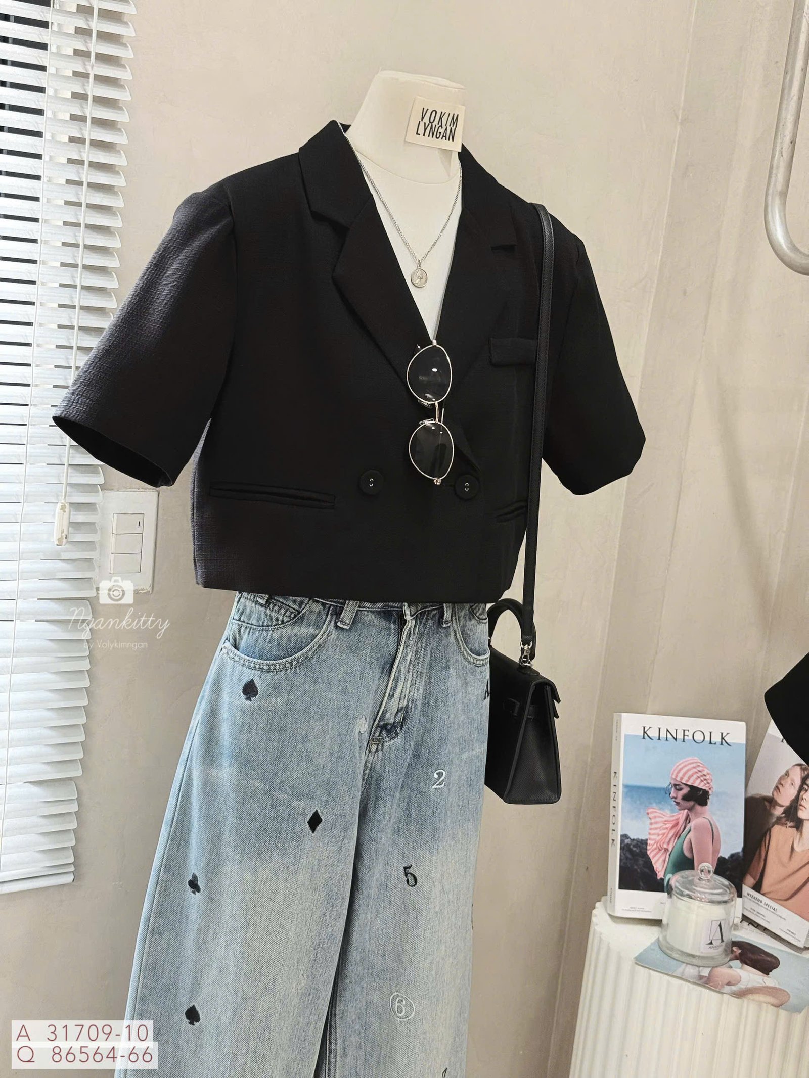 ÁO VEST KHOÉT LƯNG CROP LOUIS.H - Hình ảnh 7