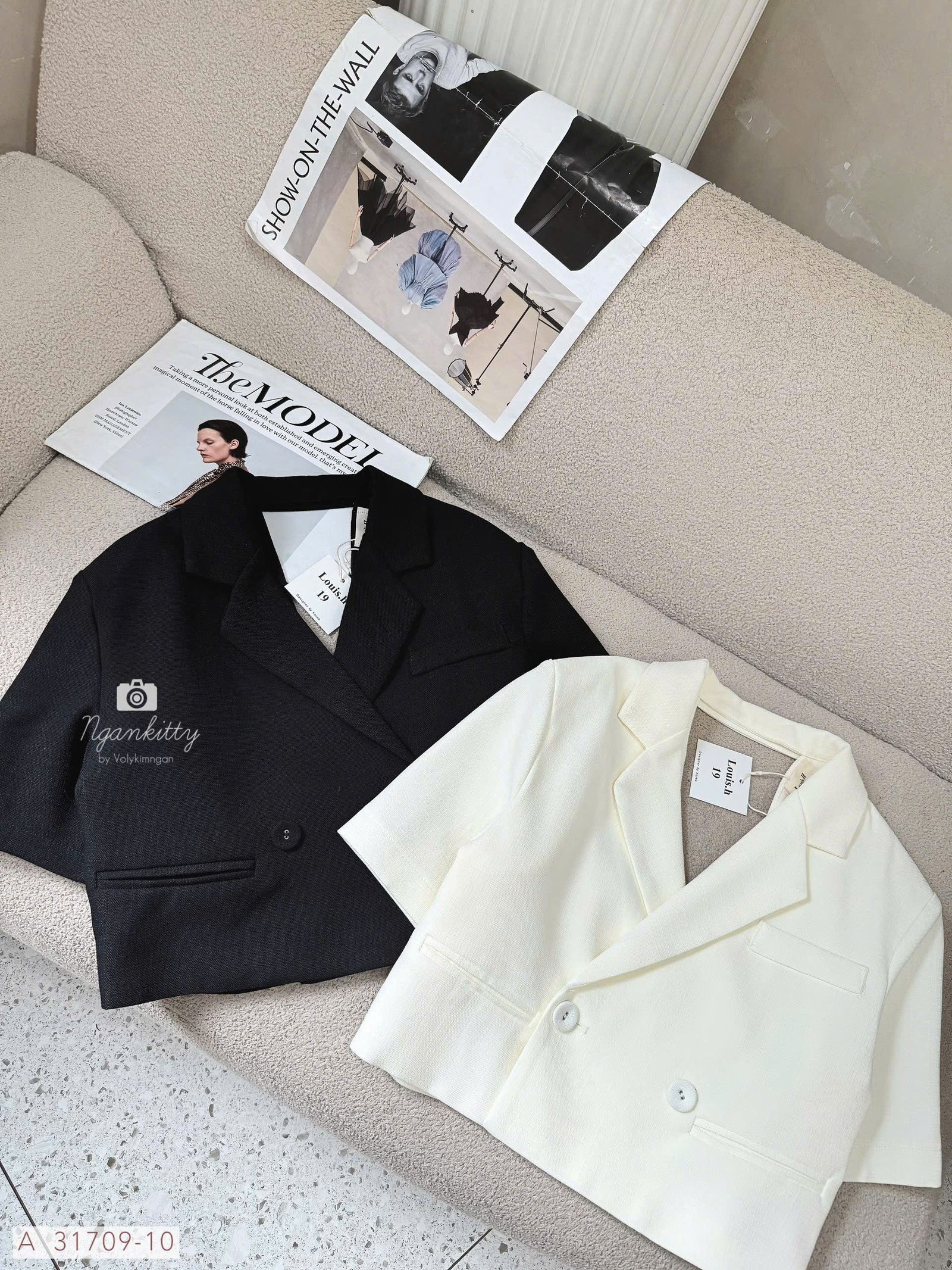 ÁO VEST KHOÉT LƯNG CROP LOUIS.H - Hình ảnh 6