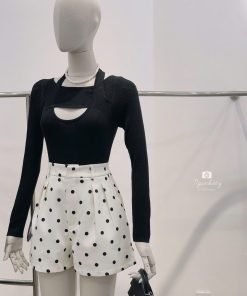 QUẦN SHORT XẾP LY CHẤM BI