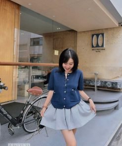 ÁO CADIGAN 2 TÚI NÚT VÀNG